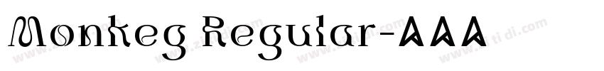 Monkeg Regular字体转换